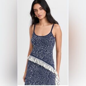 Ulla Johnson Navy and Cream Patterned top